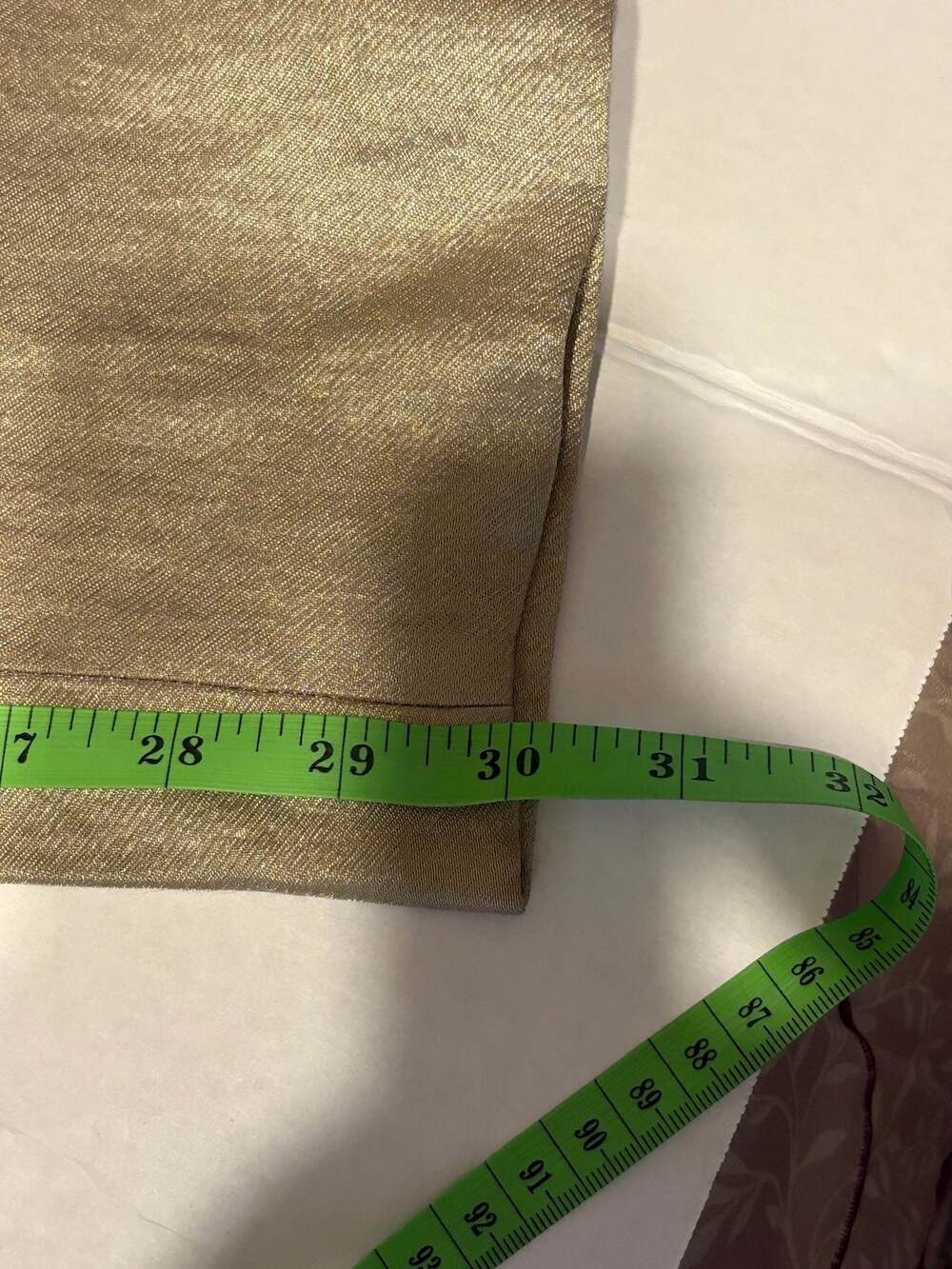 Kasper Women's Kristy Slim Fit Metallic Gold Trousers Size 12 #1394 - Picture 7 of 9